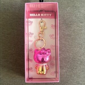Hello Kitty Pink and Gold Keychain